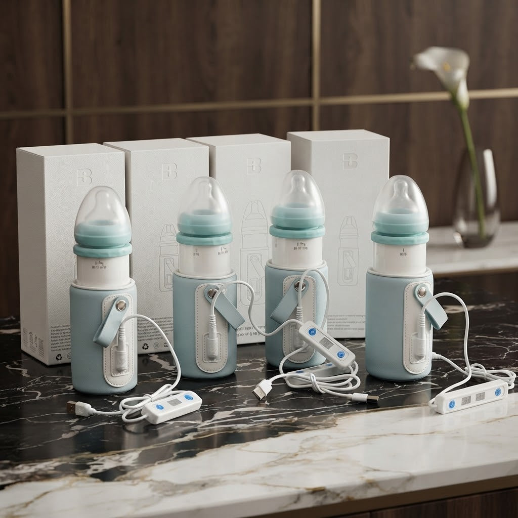 USB Baby Bottle Warmer With Adjustable Temperature Display Portable Milk Warmer For Convenient Baby Feeding At Home Or On The Go