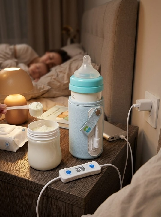 USB Baby Bottle Warmer With Adjustable Temperature Display Portable Milk Warmer For Convenient Baby Feeding At Home Or On The Go