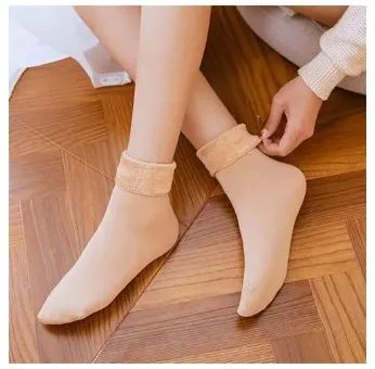 Pack of 2 pairs Women Winter Woolen Socks Warm Thicken Thermal Snow Socks