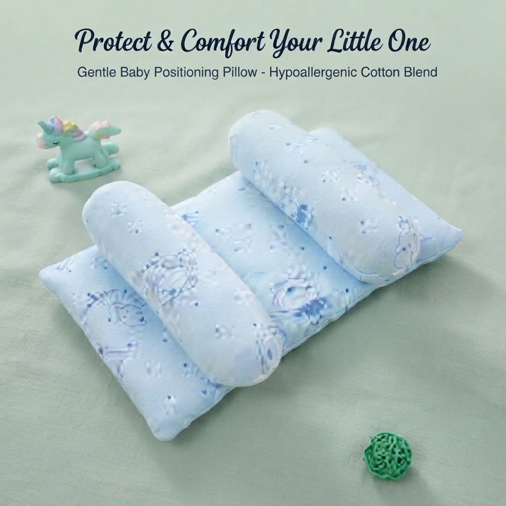 Infant Pillow | Newborn Baby Head Shaping Anti-Rollover Pillow (Random Color & Design)