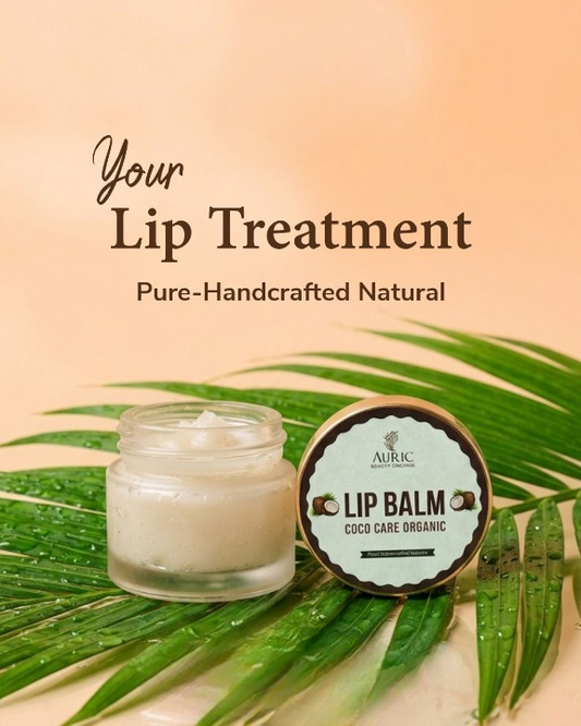 Auric Beauty Organic Coco Care Lip Balm – Deeply Nourishing & Moisturizing Lip Treatment