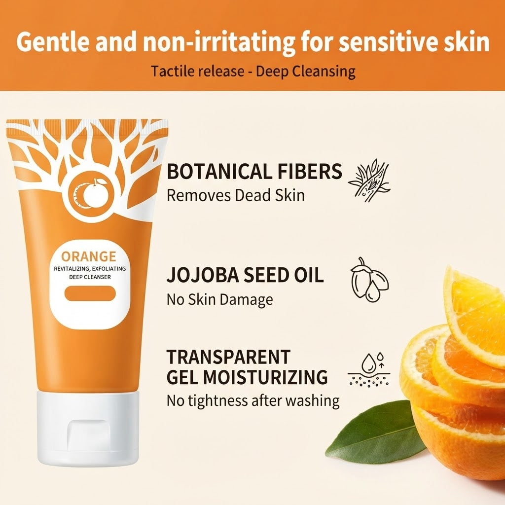 Orange Enzymes Exfoliating Brightening Gel (100ml) – Gentle Facial Peeling & Glow Treatment